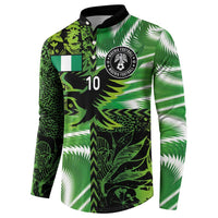 Custom Nigeria Football Button Sweatshirt Super Eagles Spirit - Wonder Print Shop