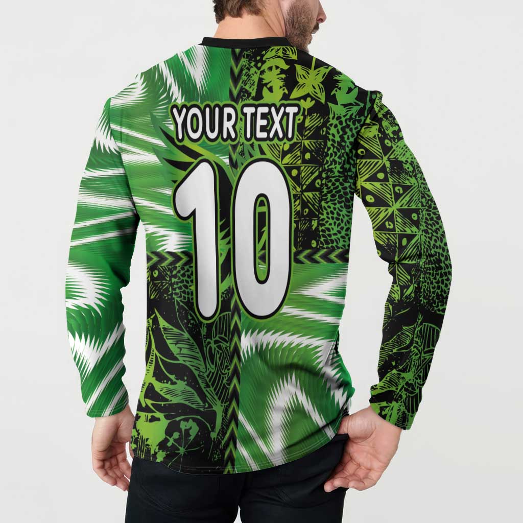Custom Nigeria Football Button Sweatshirt Super Eagles Spirit - Wonder Print Shop