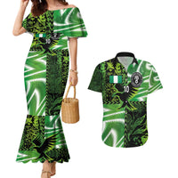 Custom Nigeria Football Couples Matching Mermaid Dress and Hawaiian Shirt Super Eagles Spirit - Wonder Print Shop