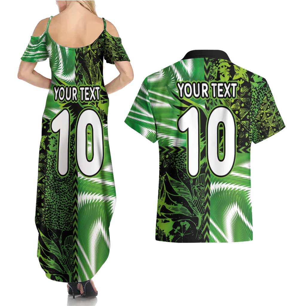 Custom Nigeria Football Couples Matching Summer Maxi Dress and Hawaiian Shirt Super Eagles Spirit - Wonder Print Shop