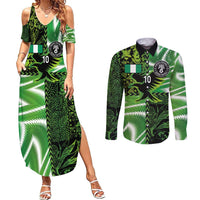 Custom Nigeria Football Couples Matching Summer Maxi Dress and Long Sleeve Button Shirt Super Eagles Spirit - Wonder Print Shop