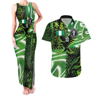 Custom Nigeria Football Couples Matching Tank Maxi Dress and Hawaiian Shirt Super Eagles Spirit - Wonder Print Shop