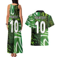 Custom Nigeria Football Couples Matching Tank Maxi Dress and Hawaiian Shirt Super Eagles Spirit - Wonder Print Shop