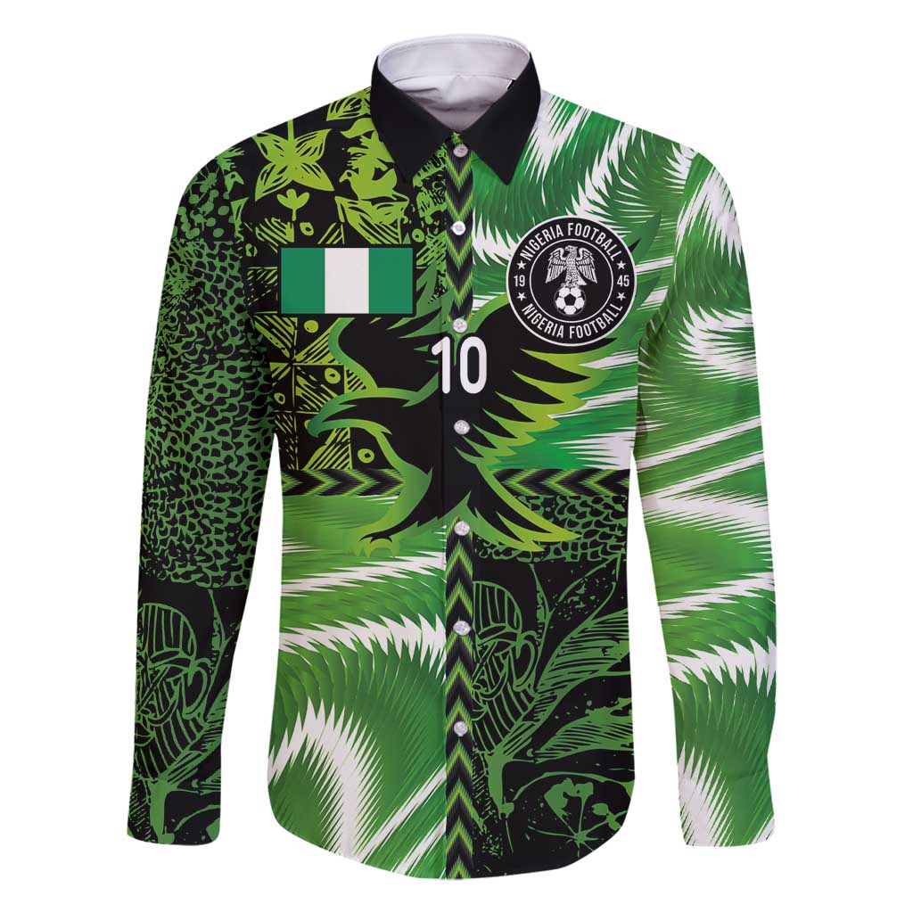 Custom Nigeria Football Family Matching Long Sleeve Bodycon Dress and Hawaiian Shirt Super Eagles Spirit - Wonder Print Shop