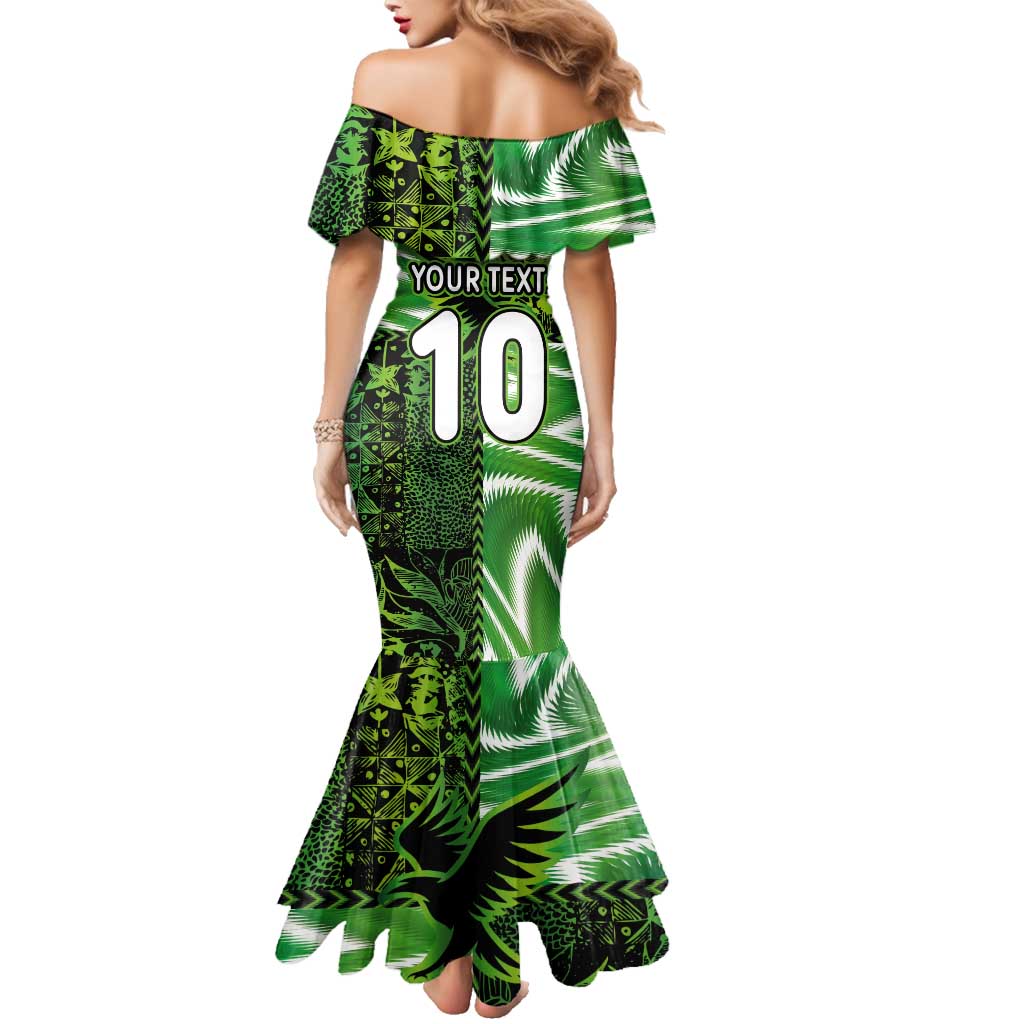 Custom Nigeria Football Family Matching Mermaid Dress and Hawaiian Shirt Super Eagles Spirit - Wonder Print Shop