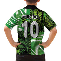 Custom Nigeria Football Family Matching Off The Shoulder Long Sleeve Dress and Hawaiian Shirt Super Eagles Spirit - Wonder Print Shop