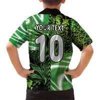Custom Nigeria Football Family Matching Short Sleeve Bodycon Dress and Hawaiian Shirt Super Eagles Spirit - Wonder Print Shop
