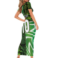 Custom Nigeria Football Family Matching Short Sleeve Bodycon Dress and Hawaiian Shirt Super Eagles Spirit - Wonder Print Shop