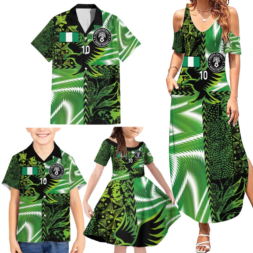 Custom Nigeria Football Family Matching Summer Maxi Dress and Hawaiian Shirt Super Eagles Spirit - Wonder Print Shop