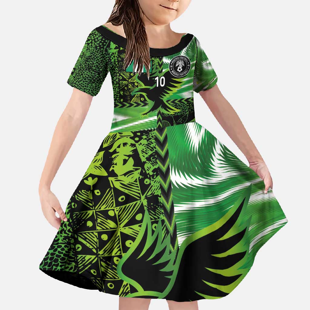Custom Nigeria Football Family Matching Tank Maxi Dress and Hawaiian Shirt Super Eagles Spirit - Wonder Print Shop