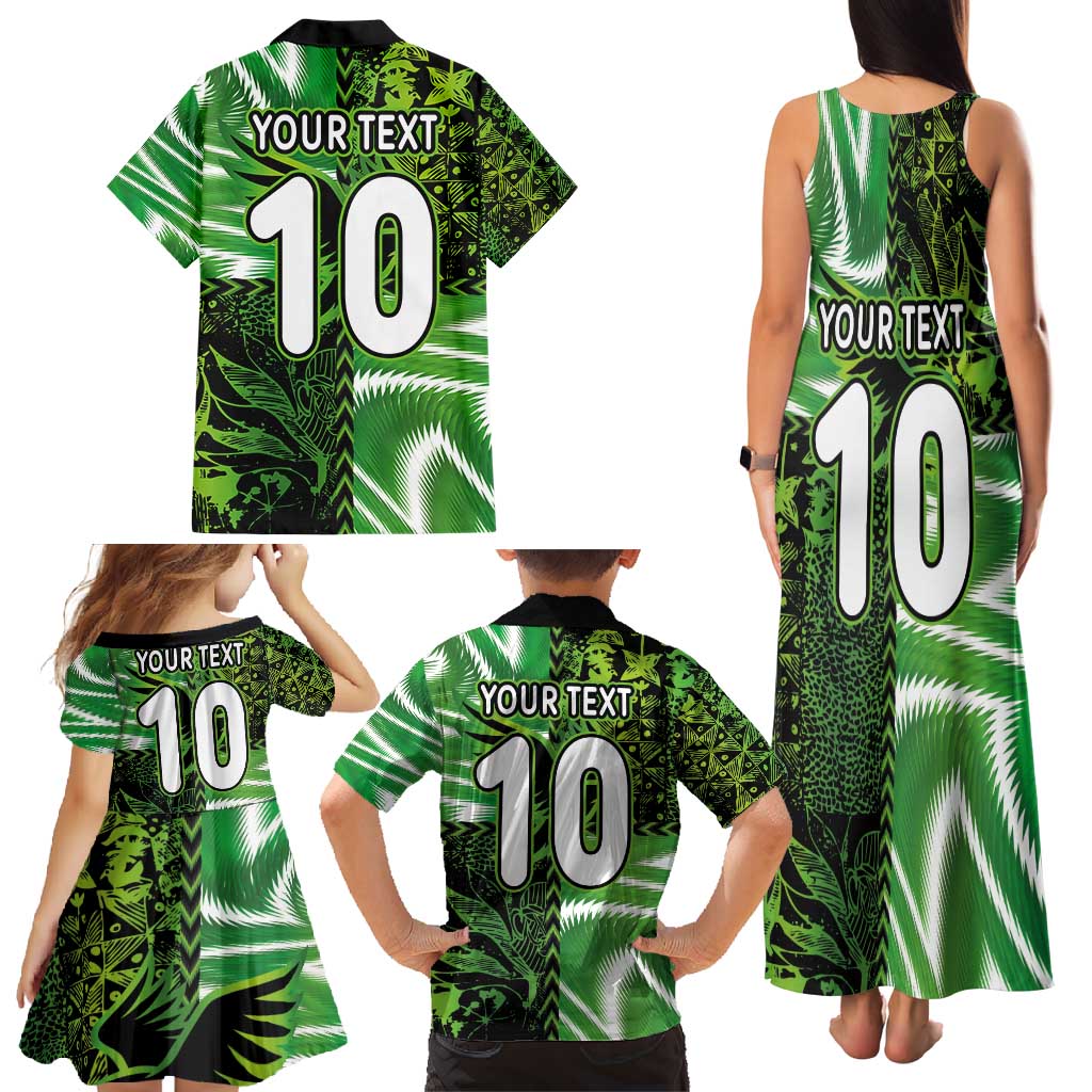 Custom Nigeria Football Family Matching Tank Maxi Dress and Hawaiian Shirt Super Eagles Spirit - Wonder Print Shop