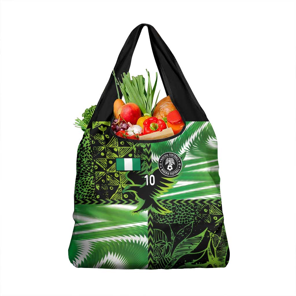 Custom Nigeria Football Grocery Bag Super Eagles Spirit - Wonder Print Shop