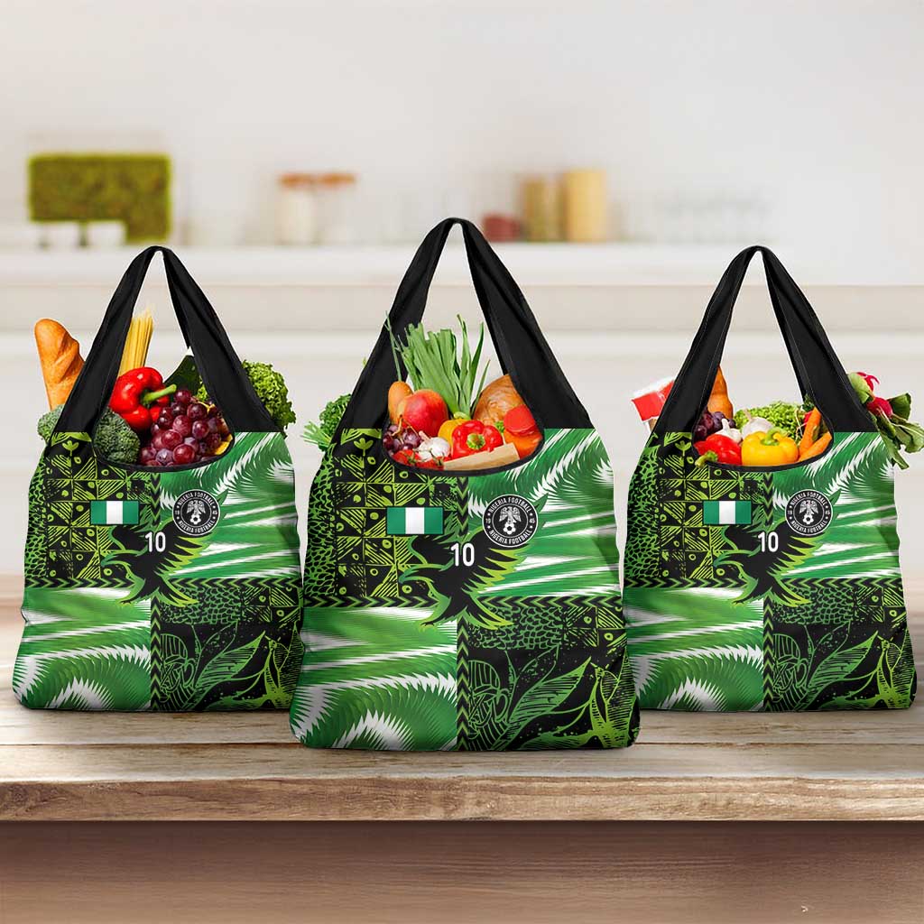 Custom Nigeria Football Grocery Bag Super Eagles Spirit - Wonder Print Shop