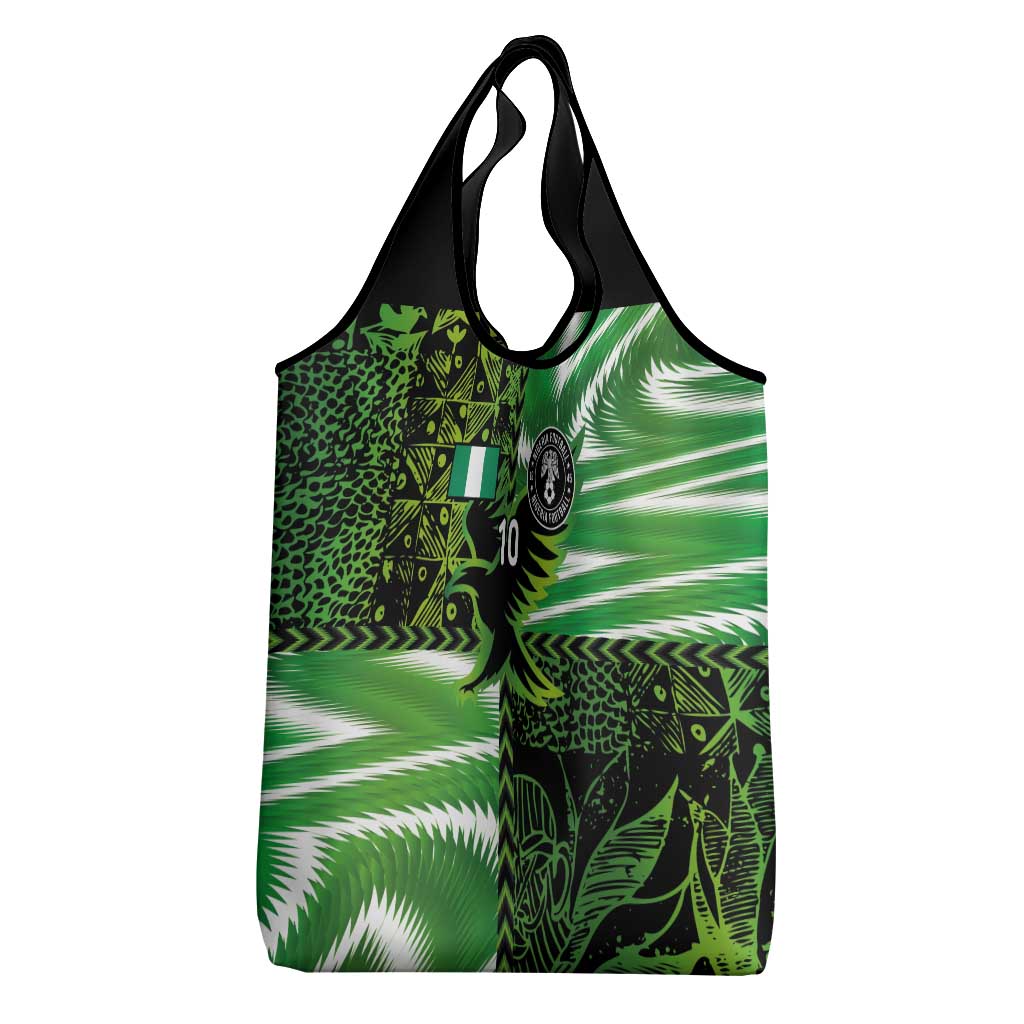 Custom Nigeria Football Grocery Bag Super Eagles Spirit - Wonder Print Shop