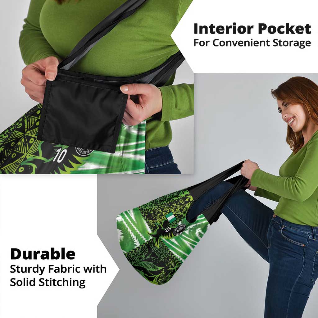 Custom Nigeria Football Grocery Bag Super Eagles Spirit - Wonder Print Shop