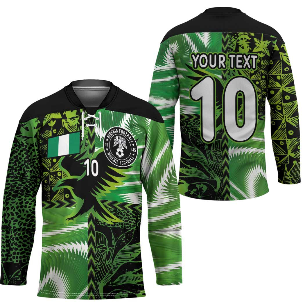 Custom Nigeria Football Hockey Jersey Super Eagles Spirit - Wonder Print Shop