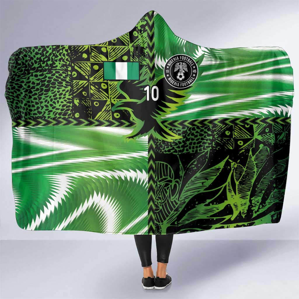 Custom Nigeria Football Hooded Blanket Super Eagles Spirit - Wonder Print Shop