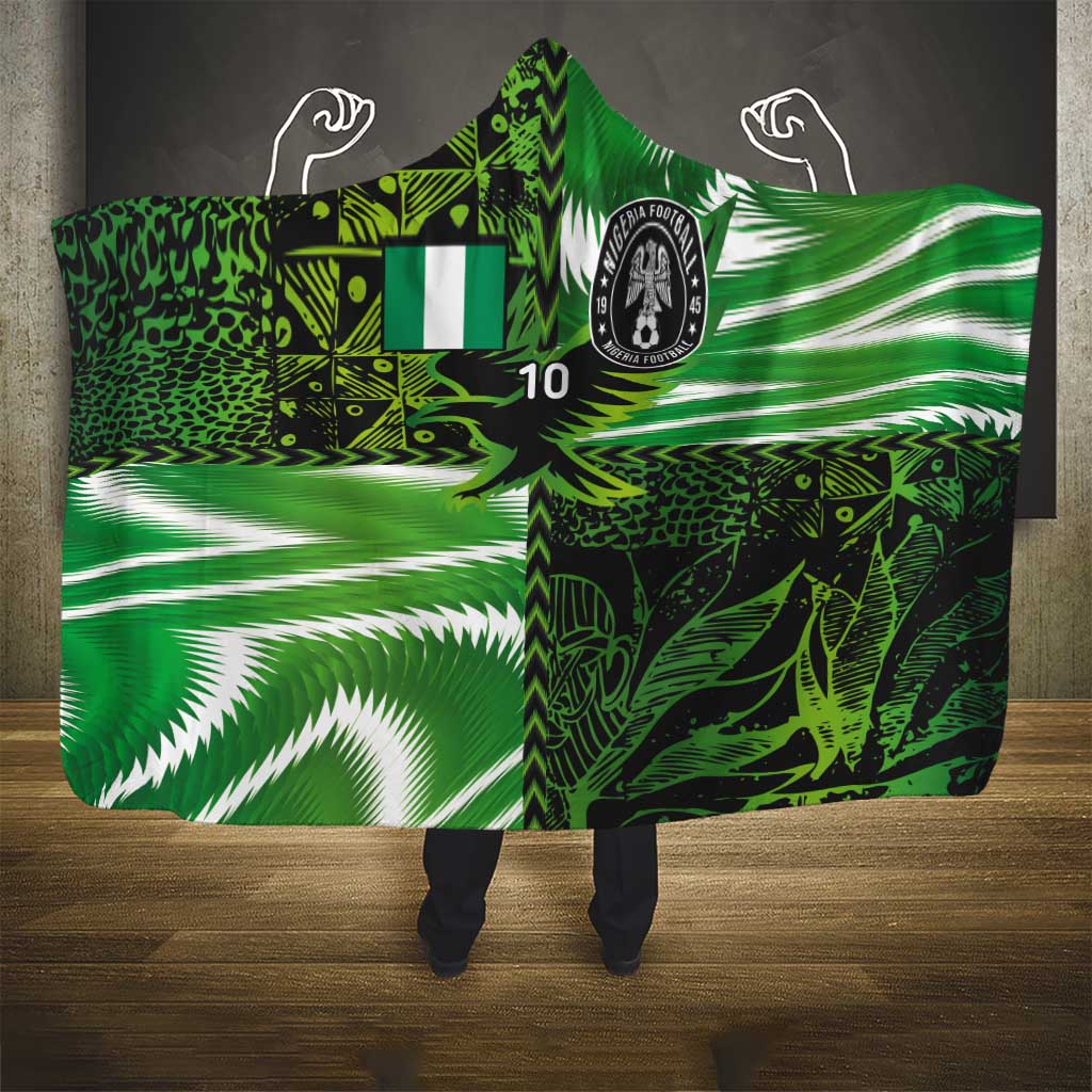 Custom Nigeria Football Hooded Blanket Super Eagles Spirit - Wonder Print Shop