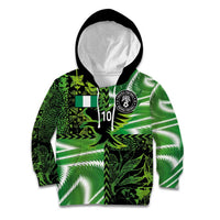 Custom Nigeria Football Kid Hoodie Super Eagles Spirit - Wonder Print Shop