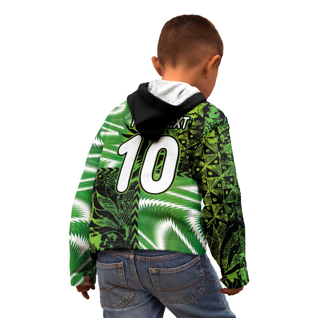 Custom Nigeria Football Kid Hoodie Super Eagles Spirit - Wonder Print Shop
