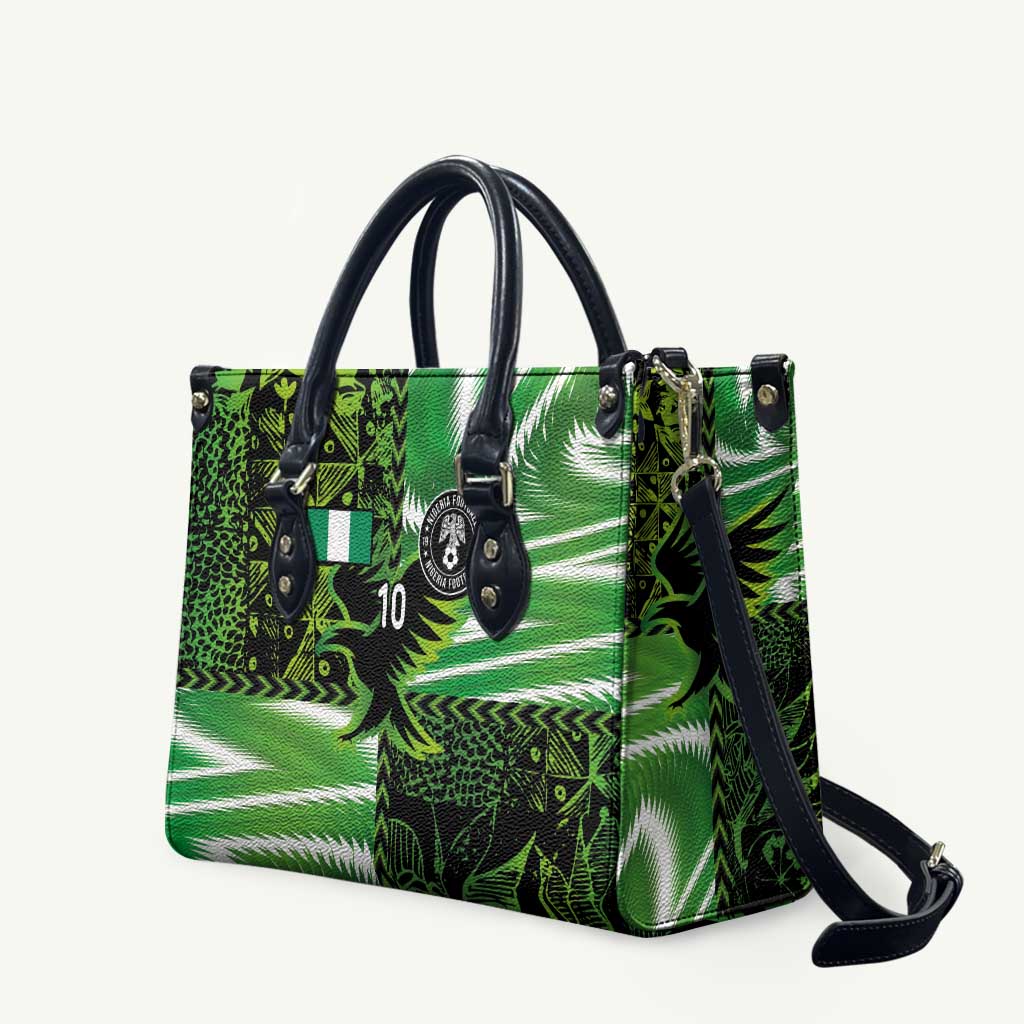 Custom Nigeria Football Leather Bag Super Eagles Spirit - Wonder Print Shop