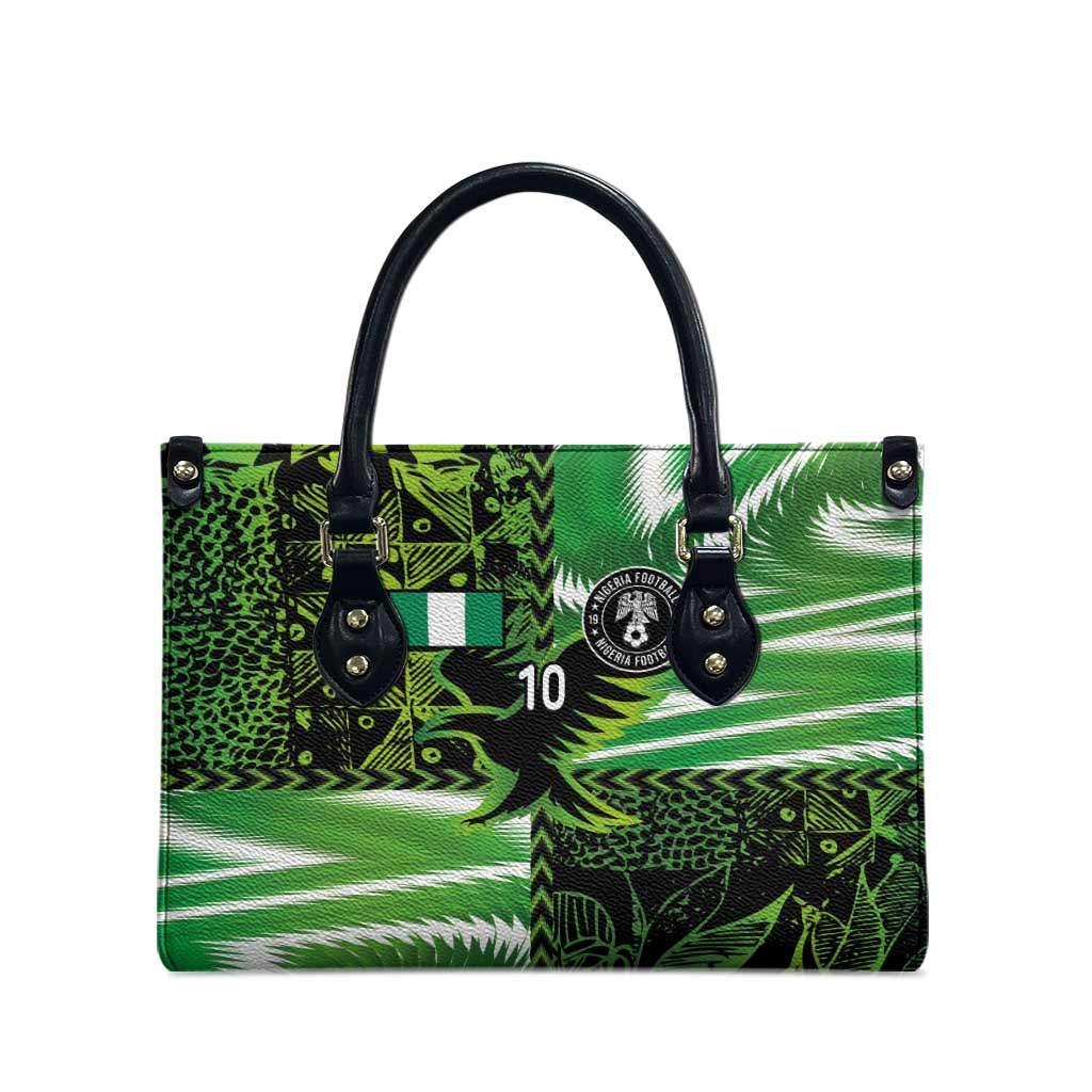 Custom Nigeria Football Leather Bag Super Eagles Spirit - Wonder Print Shop
