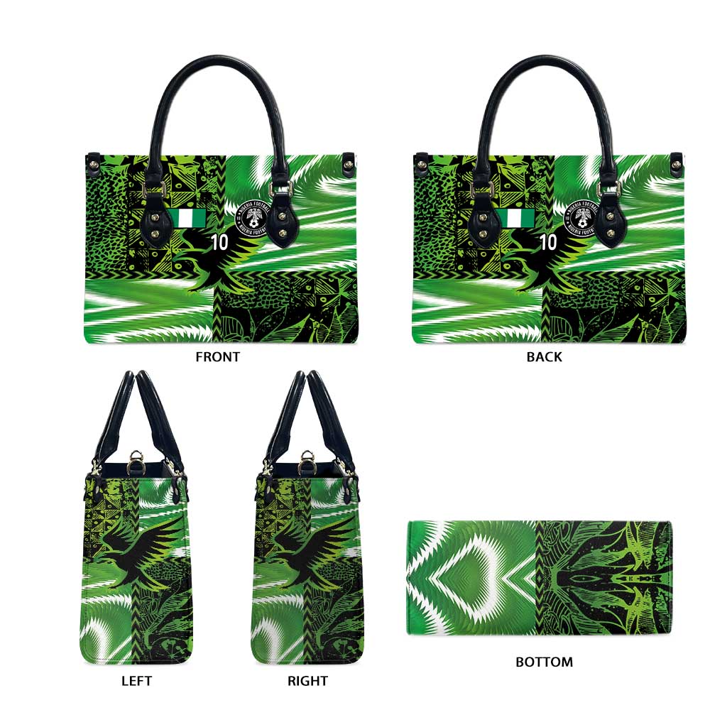 Custom Nigeria Football Leather Bag Super Eagles Spirit - Wonder Print Shop