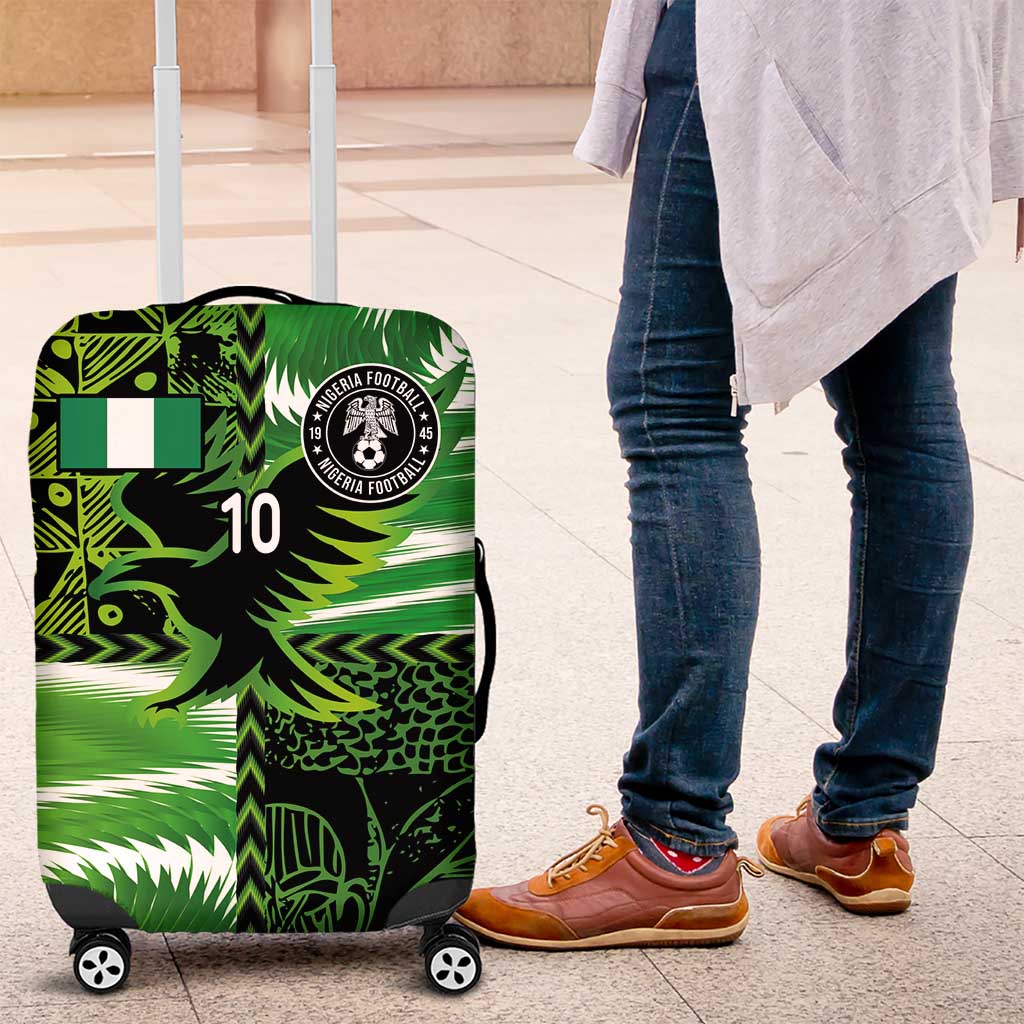 Custom Nigeria Football Luggage Cover Super Eagles Spirit - Wonder Print Shop