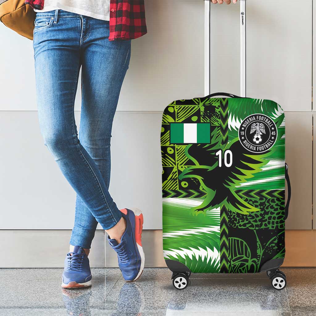 Custom Nigeria Football Luggage Cover Super Eagles Spirit - Wonder Print Shop