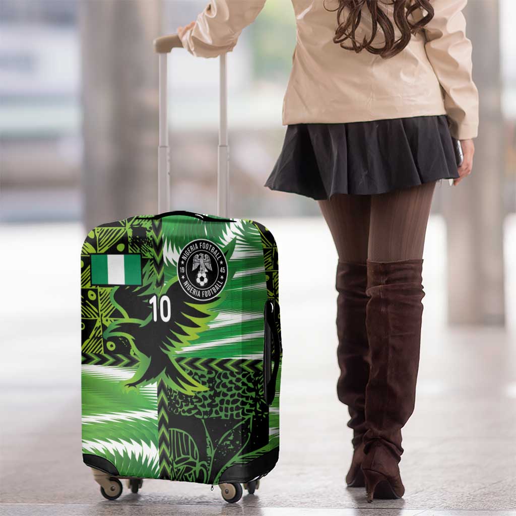Custom Nigeria Football Luggage Cover Super Eagles Spirit - Wonder Print Shop