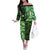 Custom Nigeria Football Off The Shoulder Long Sleeve Dress Super Eagles Spirit - Wonder Print Shop