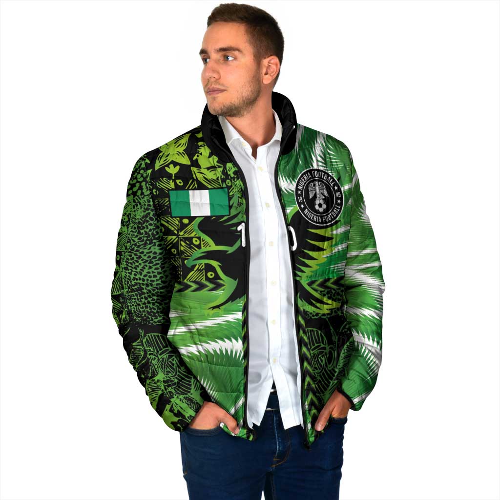 Custom Nigeria Football Padded Jacket Super Eagles Spirit - Wonder Print Shop