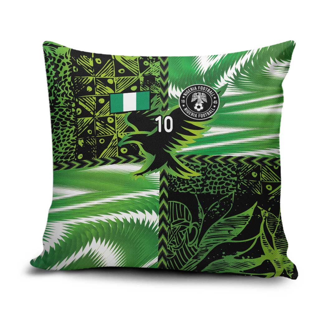 Custom Nigeria Football Pillow Cover Super Eagles Spirit - Wonder Print Shop