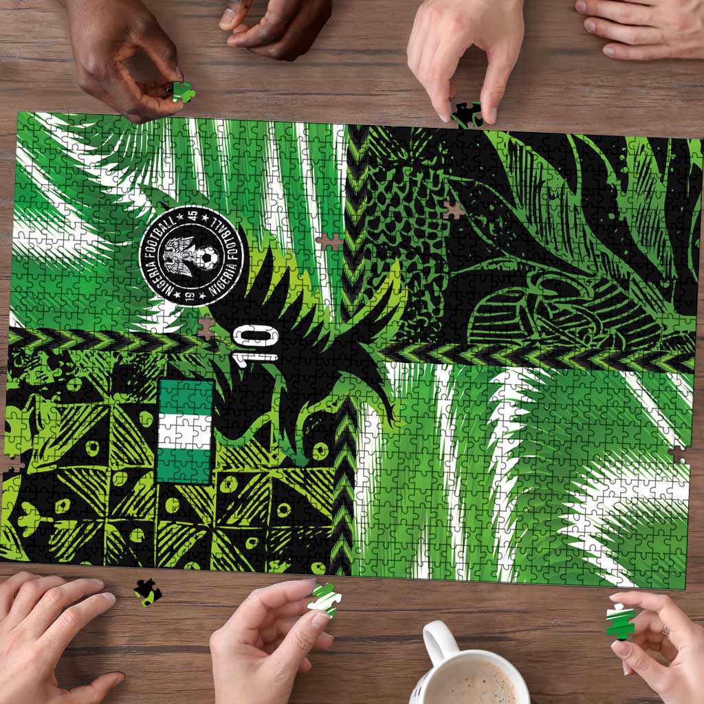 Custom Nigeria Football Puzzle Super Eagles Spirit - Wonder Print Shop