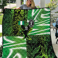 Custom Nigeria Football Quilt Super Eagles Spirit - Wonder Print Shop