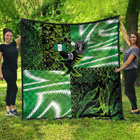 Custom Nigeria Football Quilt Super Eagles Spirit - Wonder Print Shop