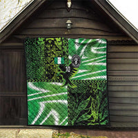 Custom Nigeria Football Quilt Super Eagles Spirit - Wonder Print Shop