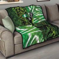 Custom Nigeria Football Quilt Super Eagles Spirit - Wonder Print Shop