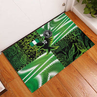 Custom Nigeria Football Rubber Doormat Super Eagles Spirit - Wonder Print Shop
