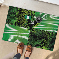 Custom Nigeria Football Rubber Doormat Super Eagles Spirit - Wonder Print Shop