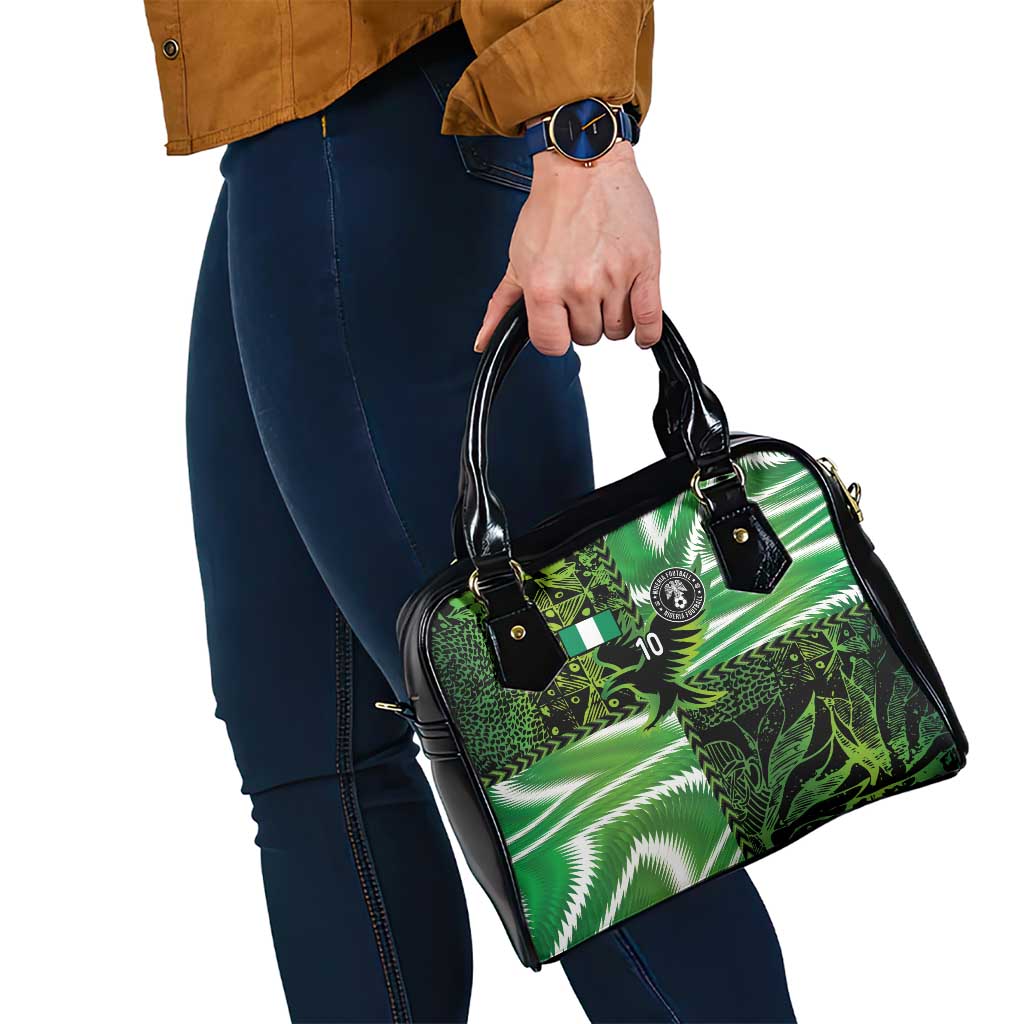 Custom Nigeria Football Shoulder Handbag Super Eagles Spirit - Wonder Print Shop