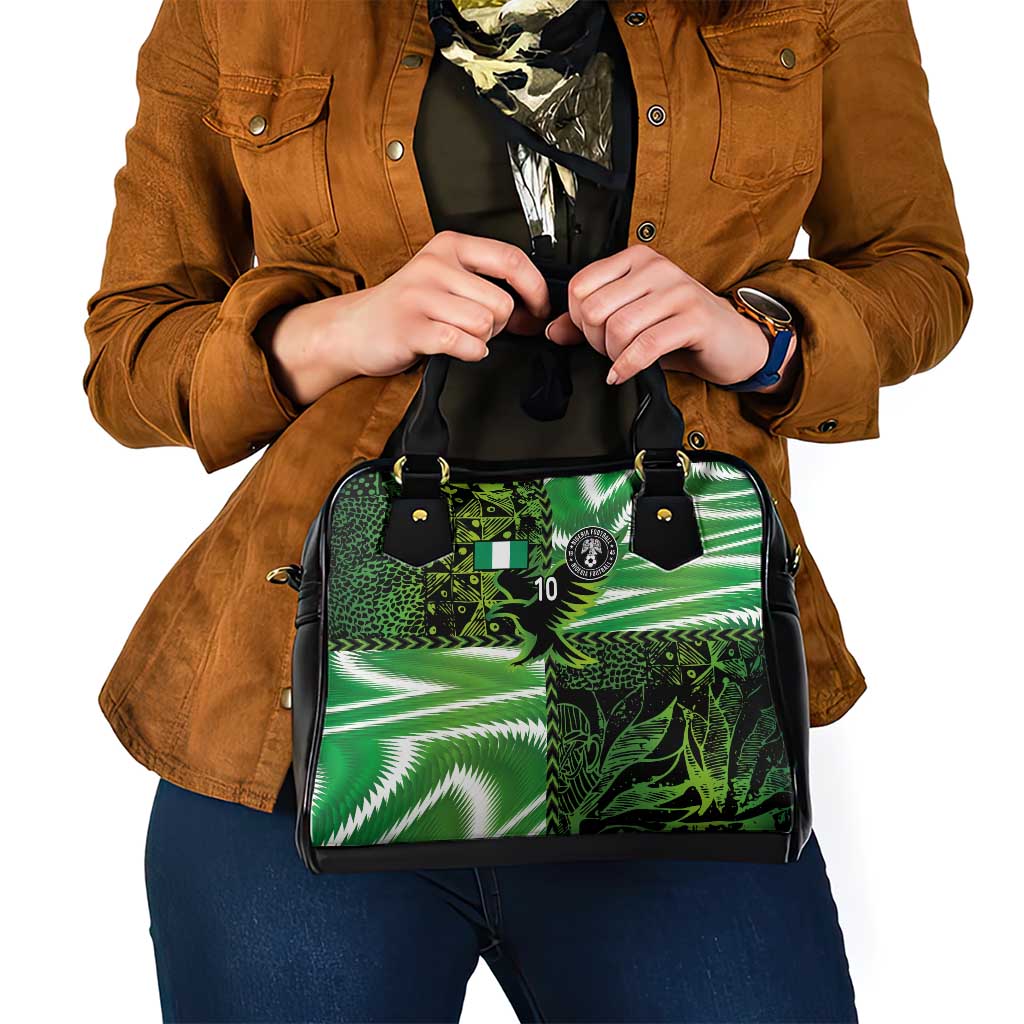 Custom Nigeria Football Shoulder Handbag Super Eagles Spirit - Wonder Print Shop