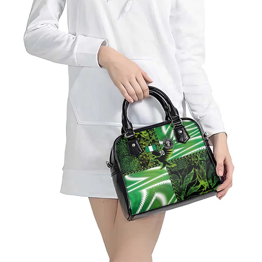 Custom Nigeria Football Shoulder Handbag Super Eagles Spirit - Wonder Print Shop