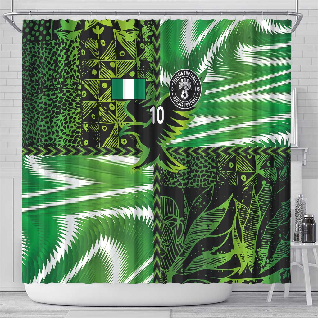 Custom Nigeria Football Shower Curtain Super Eagles Spirit - Wonder Print Shop