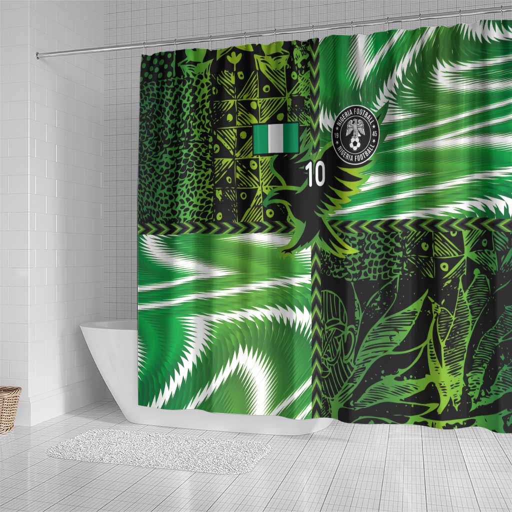 Custom Nigeria Football Shower Curtain Super Eagles Spirit - Wonder Print Shop