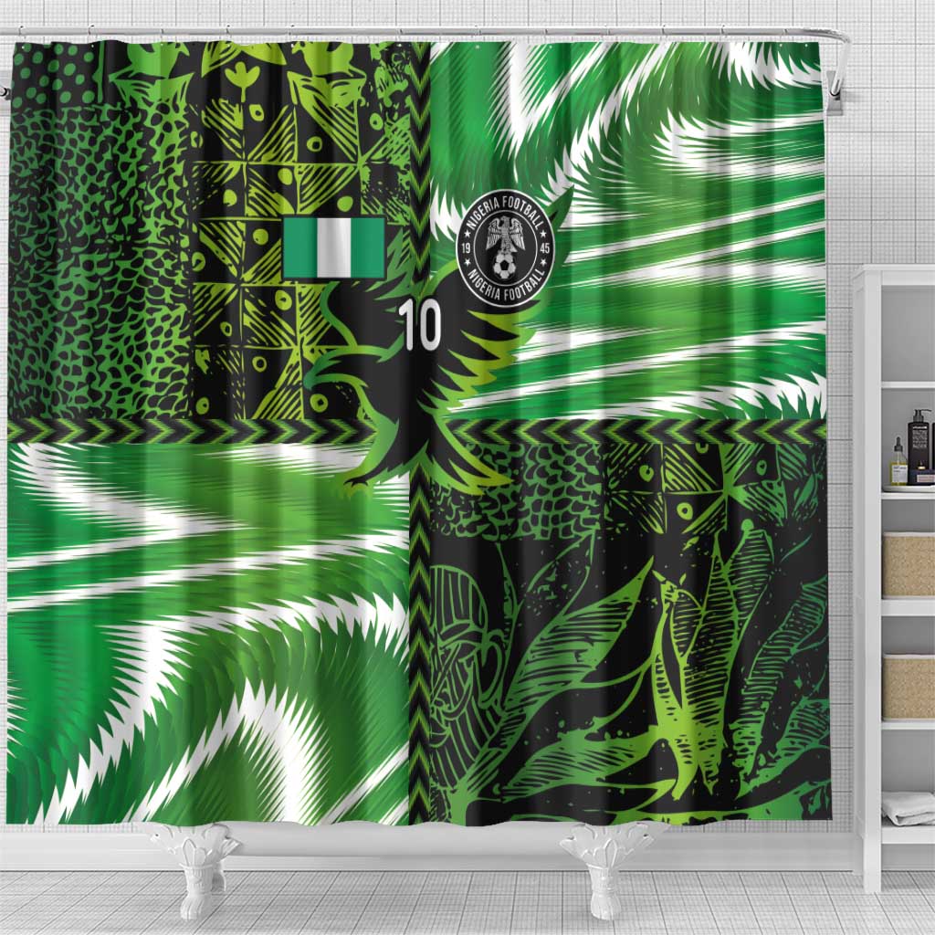 Custom Nigeria Football Shower Curtain Super Eagles Spirit - Wonder Print Shop