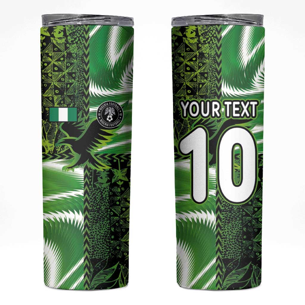 Custom Nigeria Football Skinny Tumbler Super Eagles Spirit - Wonder Print Shop