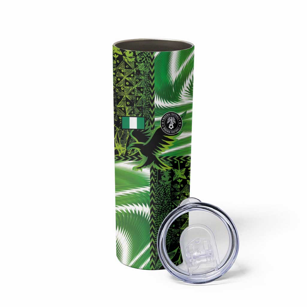 Custom Nigeria Football Skinny Tumbler Super Eagles Spirit - Wonder Print Shop