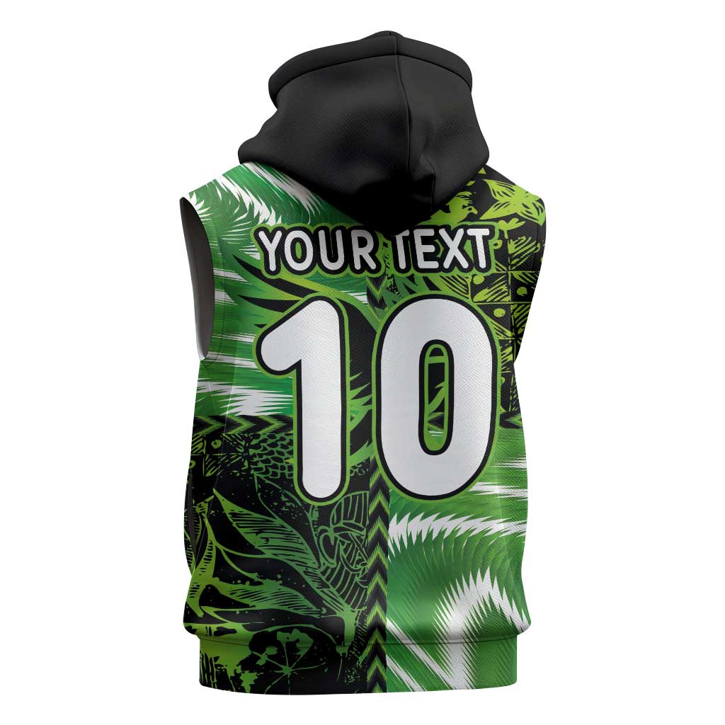 Custom Nigeria Football Sleeveless Hoodie Super Eagles Spirit - Wonder Print Shop