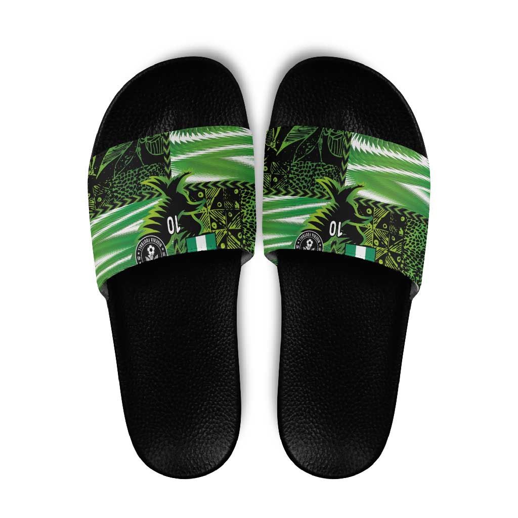 Custom Nigeria Football Slide Sandals Super Eagles Spirit - Wonder Print Shop